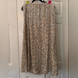 Old Navy White Sequin Maxi Skirt XL